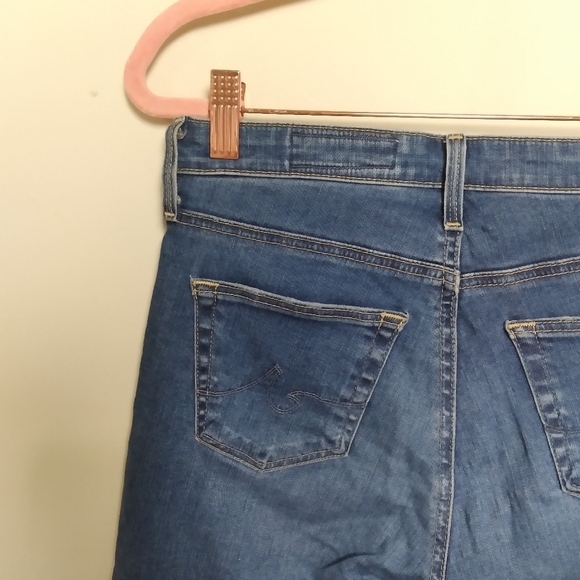 AG For Anthro Medium Wash Stevie Slim Straight Ankle Jeans Size 25 Regular - Picture 6 of 14